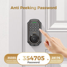 Arpha D180 Smart Door Lock 100 Codes Anti-Peep 16-Digit Keypad Keyless Entry Door Lock App Control Easy Install for Home