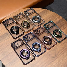 Luxury Shockproof Plating Bright Stand Case for iPhone 17 Air 16 15 14 13 12 11 Pro Max Plus X XS XR for Magsafe Magnetic Cover