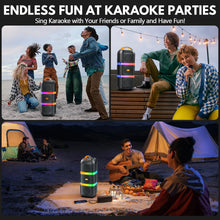 Bluetooth Speaker, Wireless Portable Waterproof Speaker with Stylish Lights, Support TWS/TF Card/USB/AUX, Loud HD Stereo Sound