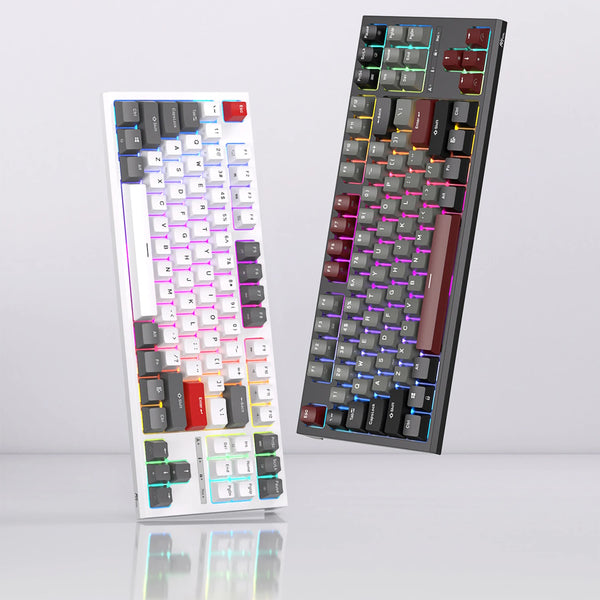 RK ROYAL KLUDGE R87 Mechanical Keyboard 87 Keys RGB Backlit Hot-swappable Wired Gaming Keyboard Customised Keycaps