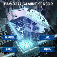 ATTACK SHARK X11 Wireless Gaming Mouse with RGB Magnetic Charging Dock, Wired/2.4G/BT, 22K DPI,Ultralight 59g Tri-Mode with Tape