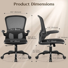 Ergonomic Office Desk Chair with Adjustable Lumbar Support, Height, and Swivel for PC Gaming
