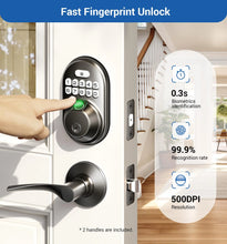 Front Door Keyless Entry Deadbolt Lock, Keypad Electronic Deadbolt with Handle for Front Door