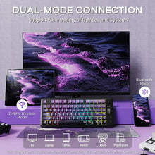 MAMBASNAKE x ZIYOU LANG M75 Wireless Membrane Keyboard, RGB Backlit Rechargeable 2000mAh Battery