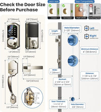 Fingerprint Smart Door Lock Auto Lock, Keyless Entery Door Lock for Front Door
