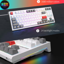 RK ROYAL KLUDGE R87 Mechanical Keyboard 87 Keys RGB Backlit Hot-swappable Wired Gaming Keyboard Customised Keycaps