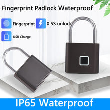 Keyless Fingerprint Lock with Tuya APP Smart Padlock Waterproof Door Lock 0.2sec Unlock Portable Anti-theft Padlock for Offices