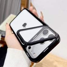 Plating Fold Glass Camera Stand Holder Phone Case For iPhone 17 17Pro 17Air 17 Pro Max Ultra Thin Transparent Shockproof Cover