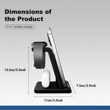 3-in-1 Wireless Charging Station 18W Travel Fast Charger Magnetic Wide Compatibility Foldable For iPhone Samsung Airpods iWatch